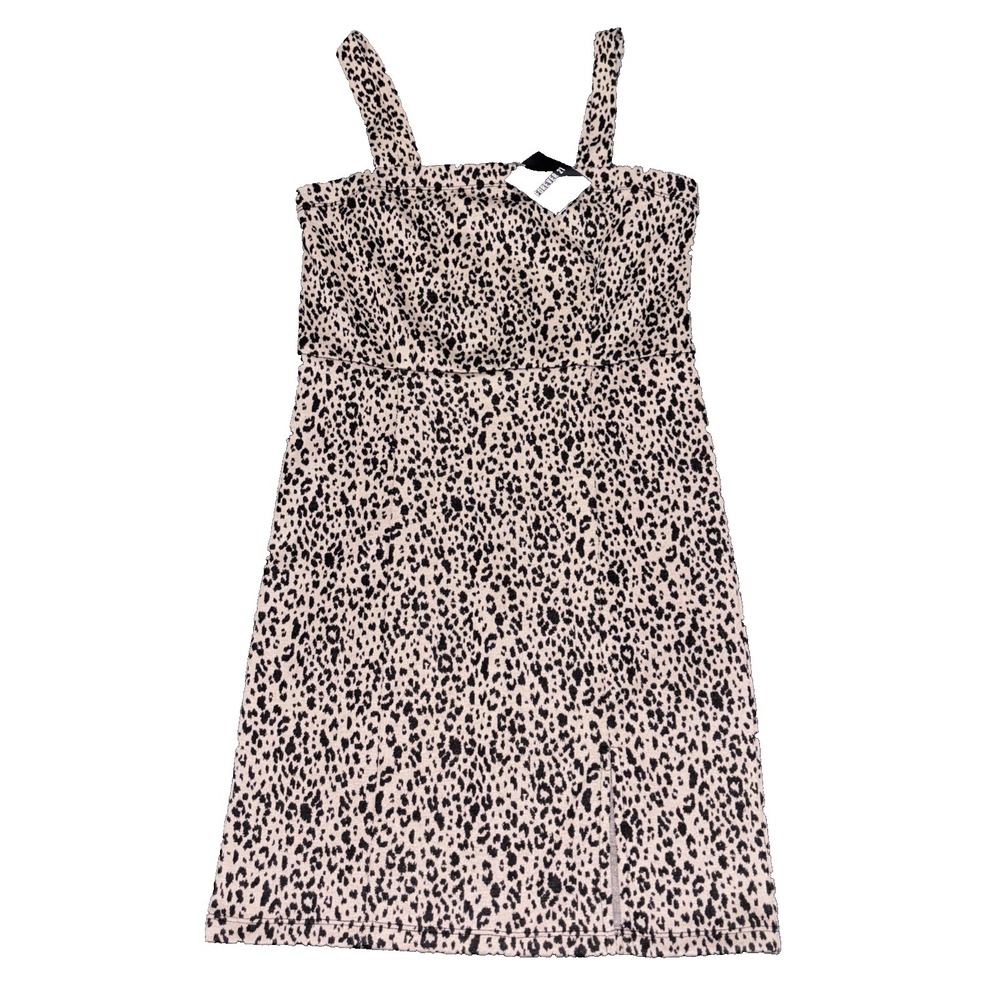 Forever 21 Y2K Leopard Print Bodycon Dress Womens Medium Mob Wife NWT Animal - Picture 2 of 7